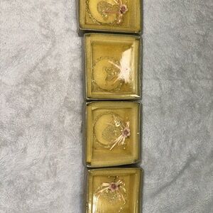Gold Decorative Glass Coasters